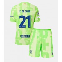 Maglia Calcio Barcelona Frenkie de Jong #21 Terza Divisa Bambino 2024-25 Manica Corta (+ pantaloncini)